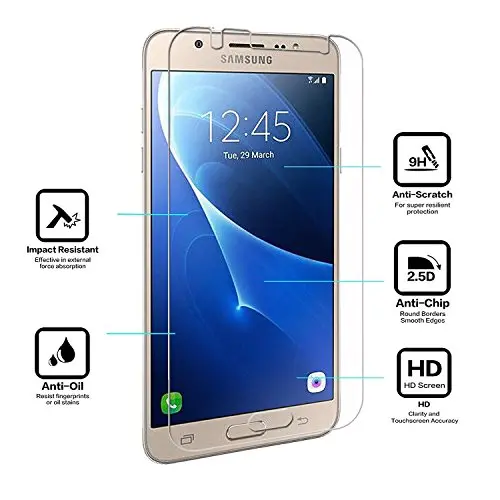 Samsung Galaxy J7 (2016) Tempered Glass Screen Protector – Single Ultra-Thin Protective Layer 1