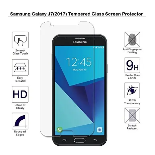 Samsung Galaxy J7 (2017) Tempered Glass Screen Protector – Pack Of 2, Crystal-Clear Coverage 1