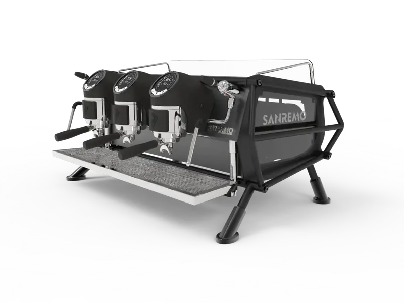 Sanremo Cafe Racer Naked 3-Group Espresso Machine – Matte Black Finish 1