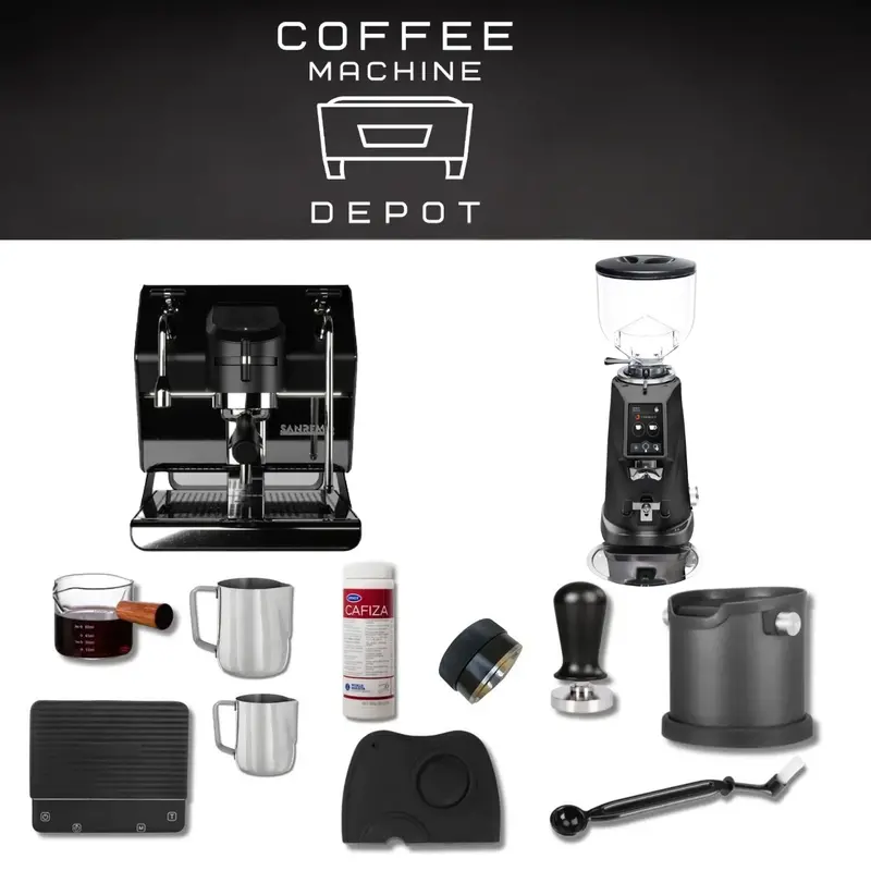 Sanremo You Single-Group Espresso Machine – Black Bundle With Fiorenzato F4 Evo Grinder 1