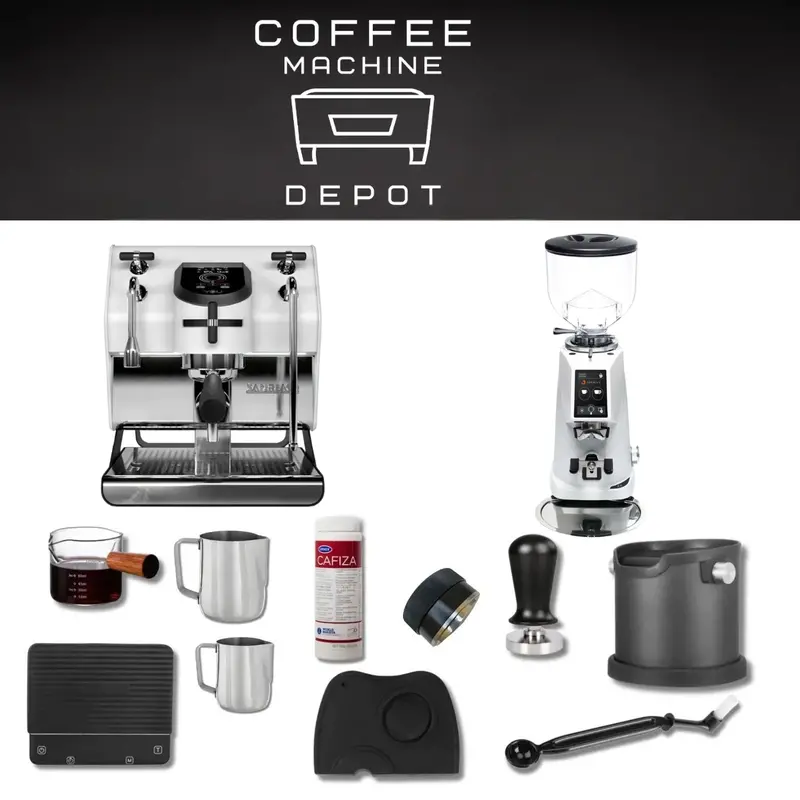 Sanremo You Single-Group Espresso Machine – White Combo Package With Fiorenzato F4 Evo Grinder 1