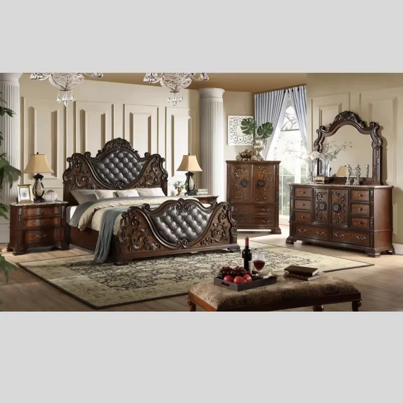 Santa Monika Carved Bedroom Set – Traditional Elegance Collection 1