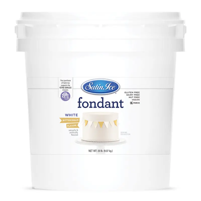 Satin Ice White Fondant – 20-Pound Bulk Bag For Decorating 1