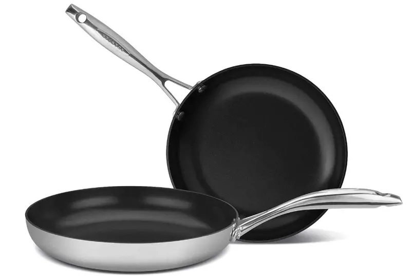 Scanpan Haptiq 2-Piece Fry Pan Set – Ergonomic Induction-Compatible Cookware 1