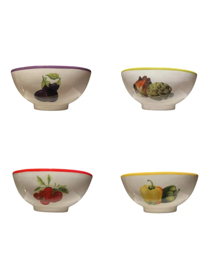 Set Of 4 Mediterranean-Inspired Ceramic Bowls By Portmeirion 1