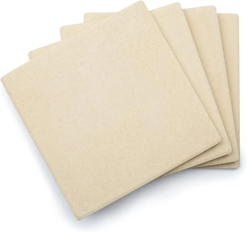 Set Of 4 Round Pizza Stones For Grills – 7.5-Inch Outset Tiles 1
