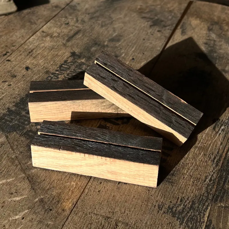 Set Of 5 Whiskey Barrel Wood Place Card Holders For Events 1