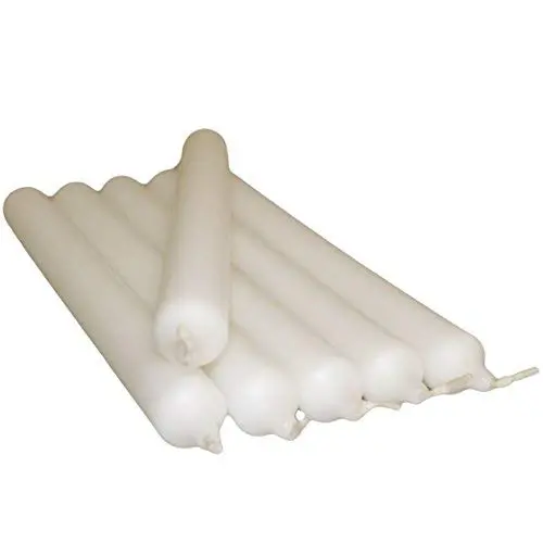 Set Of 6 Classic White Bistro-Style Dinner Candles – Elegant Tabletop Lighting For Formal Meals 1