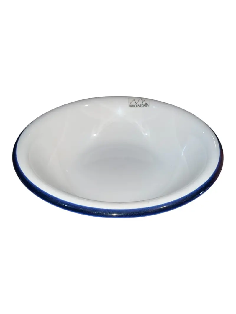Set Of 6 Pasta Plates – Blue-Bordered Porcelain Dinnerware 1