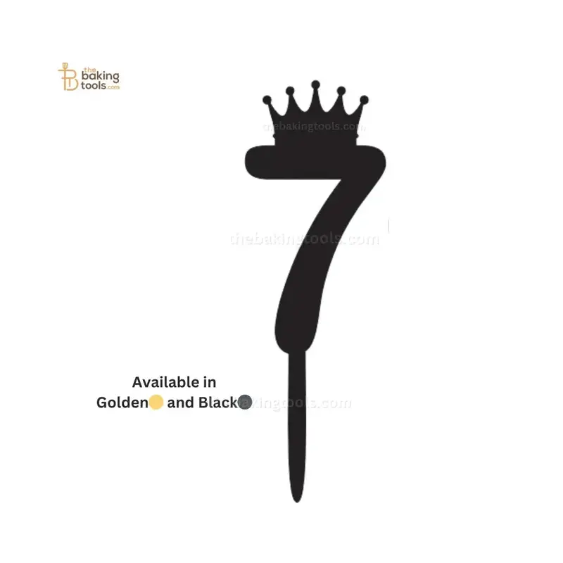 Seven Number Cake Topper – Clean Typography Design 1