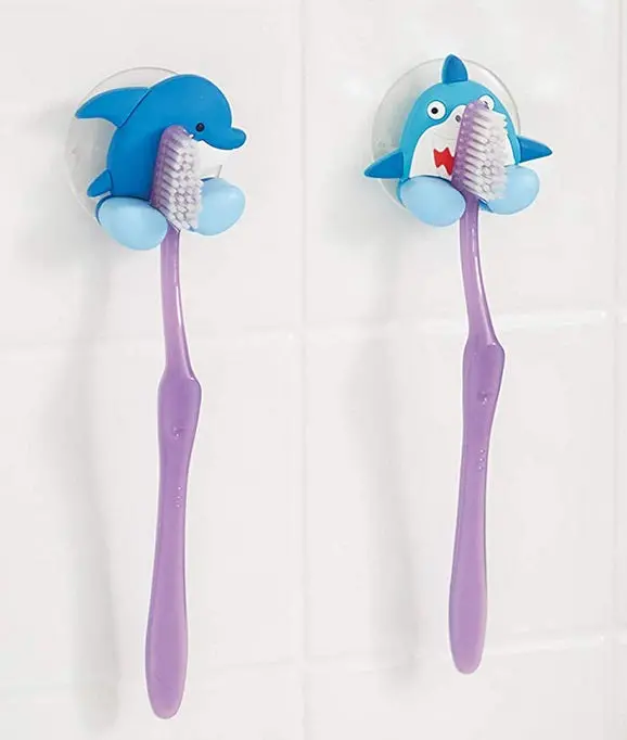 Shark And Dolphin Toothbrush Holders – Ocean-Themed Bathroom Organizer By Fox Run 1
