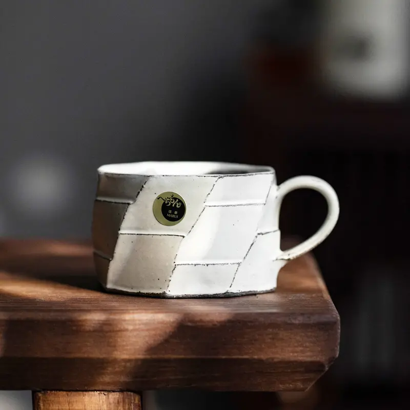 Shigaraki Ware Wabi-Sabi Coffee Mug – Rustic Handcrafted Stoneware Cup 1