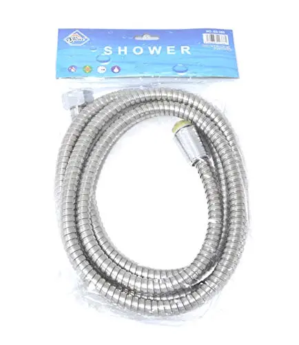 Shine Flexible Chrome-Look Shower Hose – Adjustable Length Options (1.5M / 2M / 2.5M) – 2-Metre Selected 1