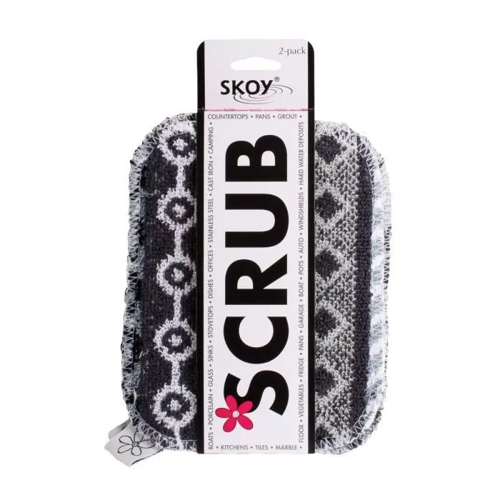 Skoy Non-Scratch Reusable Scrub Pads – 2-Pack Eco-Friendly Cleaners 1