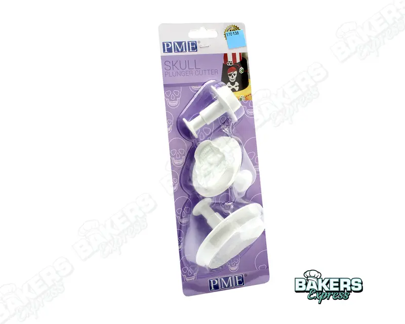 Skull-Shaped Plunger Cutter Set For Cookies And Fondant 1