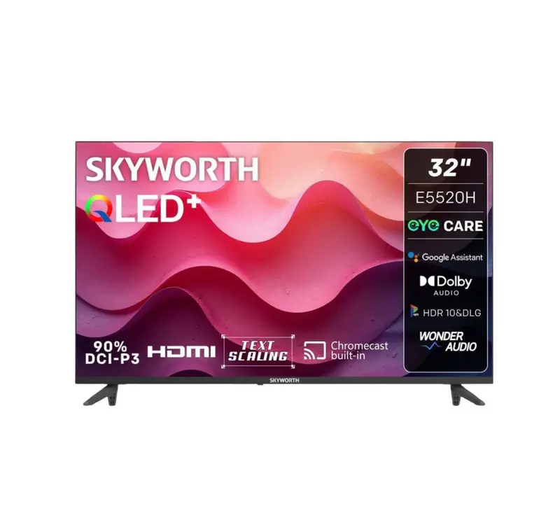 Skyworth 32-Inch Qled Google Tv – Model 32E5520H 1