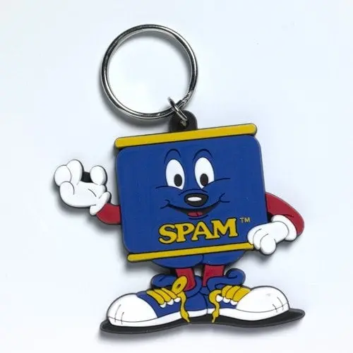 Spammy Keychain – Playful Stainless Steel Charm 1