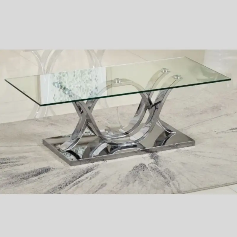 Stainless Steel–Based Glass Center Table 1