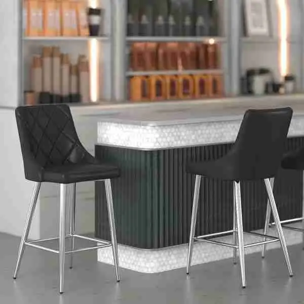 Stainless Steel Leg Counter Stool – Sleek Design 1