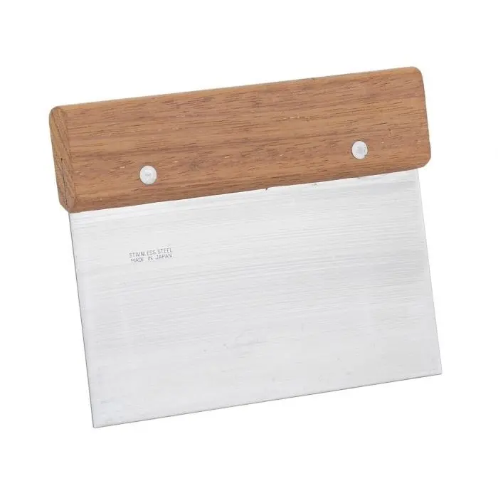 Stainless Steel Pastry Scraper With Ergonomic Wooden Handle 1
