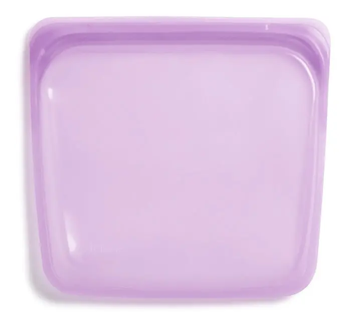 Stasher Rainbow Purple Reusable Sandwich Bag – Bpa-Free Storage 1