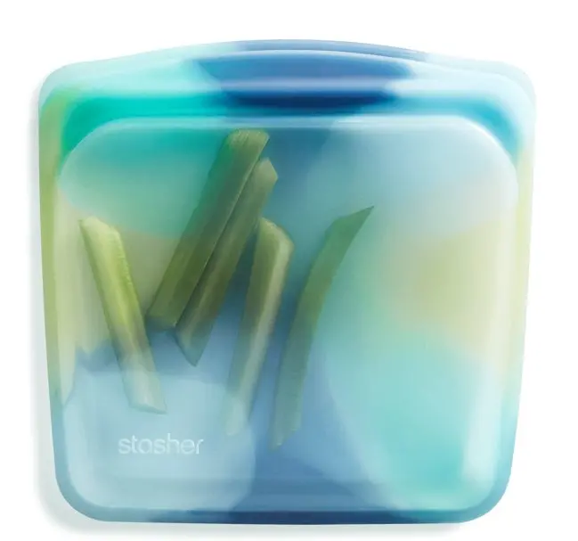Stasher Tie-Dye Blue Reusable Sandwich Bag – Non-Toxic Silicone 1