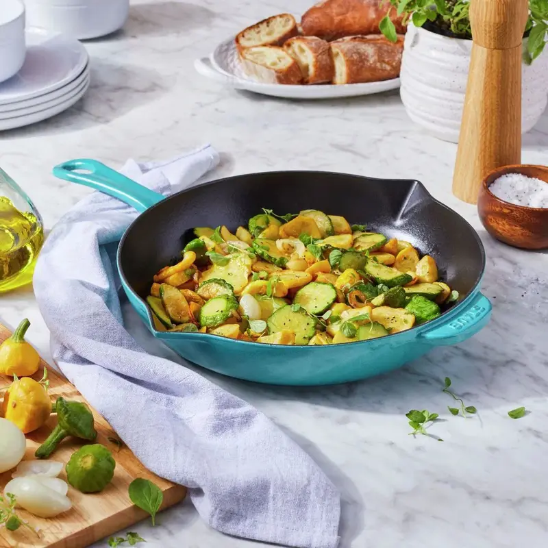 Staub 10-Inch Cast Iron Fry Pan – Sleek Skillet, Nine Color Variants 1