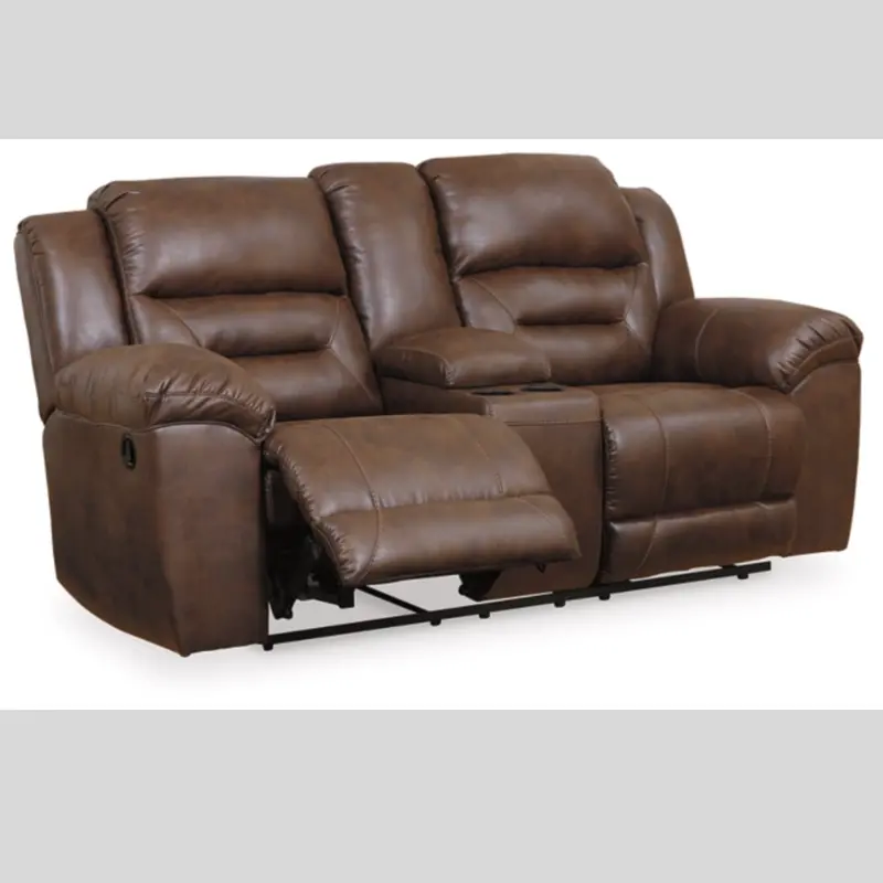 Stoneland Motorized Loveseat With Center Console 1