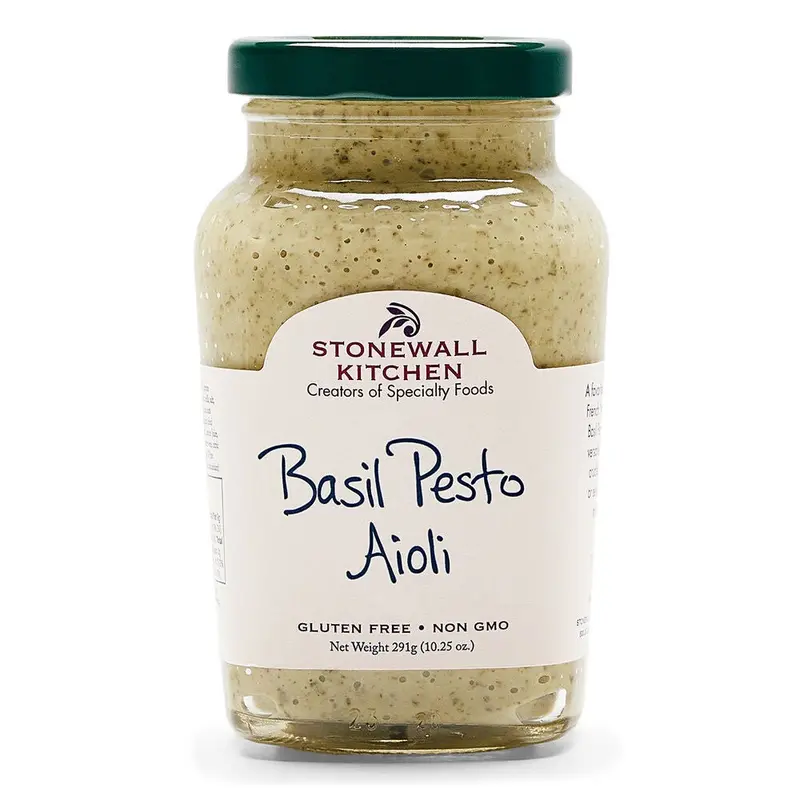 Stonewall Kitchen Basil Pesto Aioli – Gourmet Garlic-Herb Spread 1