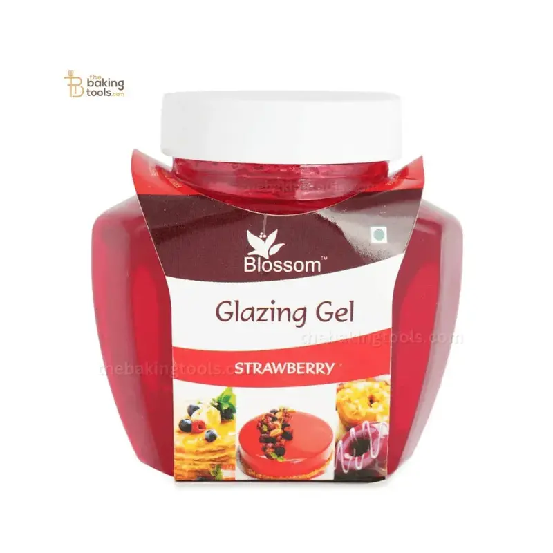 Strawberry-Flavored Glazing Gel By Blossom – 250G Vibrant, Edible Cake Shine 1