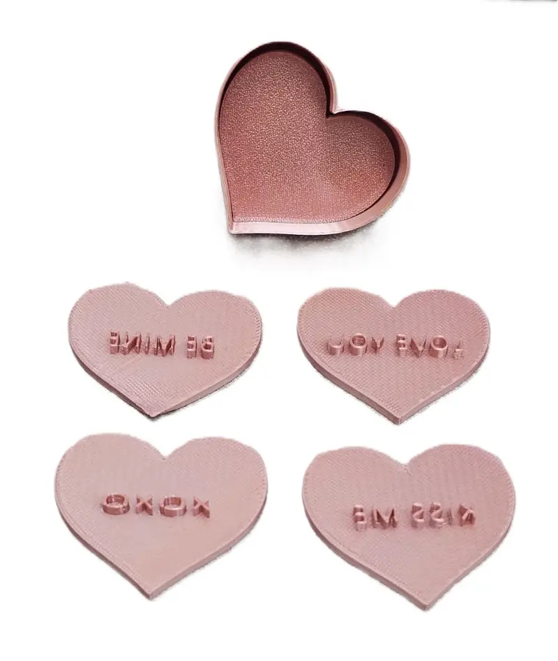 Sweetheart-Shaped Plunger Set – 4-Piece Fondant Mold Kit 1