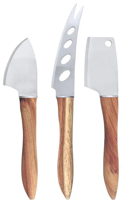 Swissmar Acacia Wood 3-Piece Cheese Knife Collection 1
