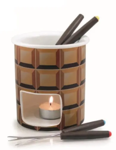 Swissmar Decadence Chocolate Fondue Set – 7-Piece Gourmet Kit With Stand & Dippers 1