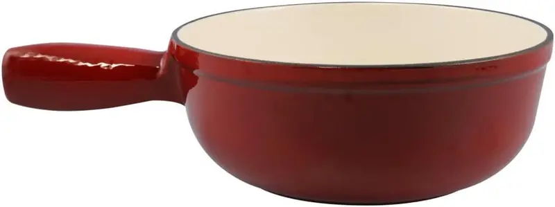 Swissmar Lugano Cast Iron Fondue Pot – Cherry Red 1