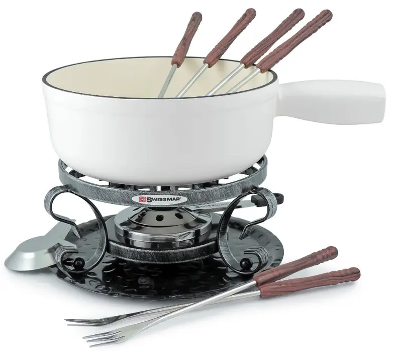 Swissmar Lugano White Cheese Fondue Set 1