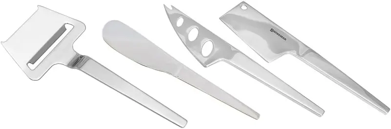 Swissmar Slim-Line 4-Piece Cheese Knife Collection – Spreader, Cleaver, Knife & Plane 1