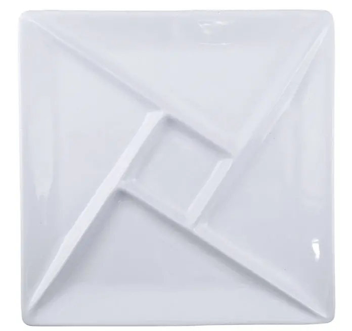 Swissmar Square Porcelain Fondue Platter Set – 4 Pieces 1