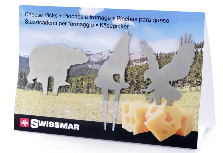 Swissmar Wilderness-Themed Cheese Pick Set – 3-Piece 1