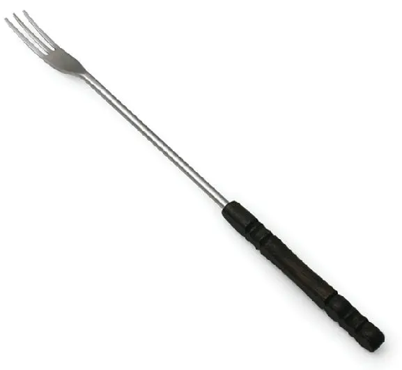Swissmar Wooden-Handle Cheese Fondue Forks – Elegant 6-Piece Set 1