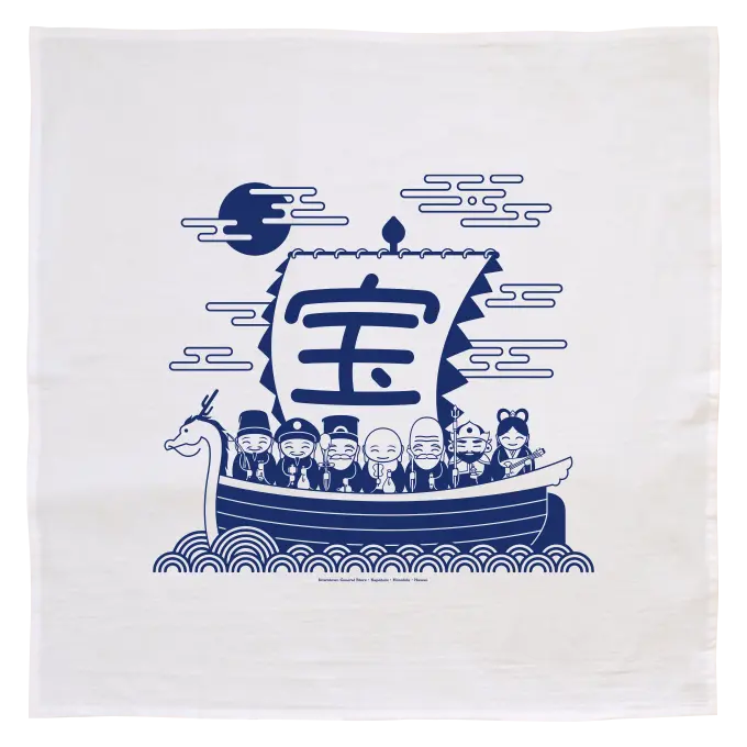 Takarabune Treasure Ship Flour Sack Kitchen Towel – Hawai'I Crafted 1