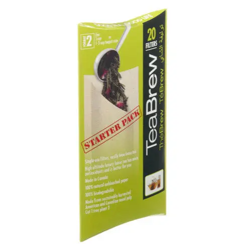 Tea Brew #2 Biodegradable Loose Leaf Tea Filters – 2–3 Cup Starter Pack (20 Count) 1