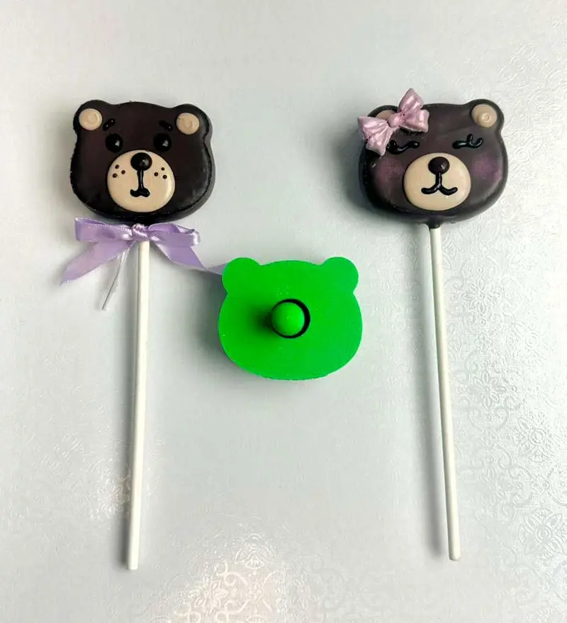 Teddy Bear Face Cookie Plunger – Detailed Fondant Cutter 1
