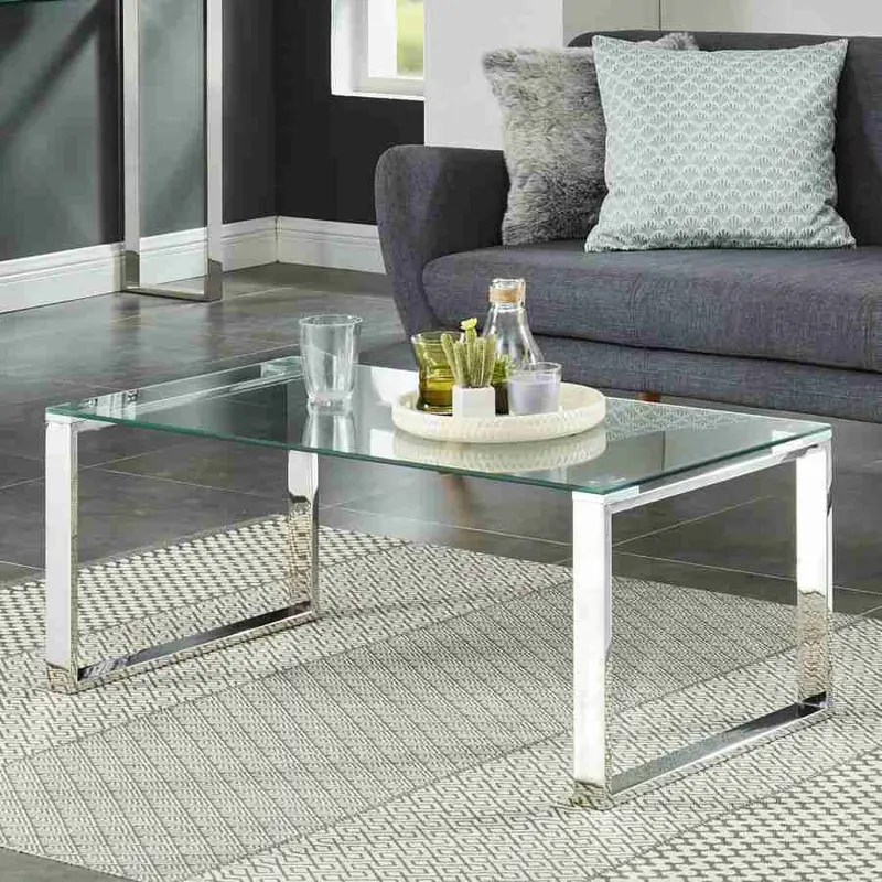 Tempered Glass Occasional Table – Modern Side Or Coffee Table 1