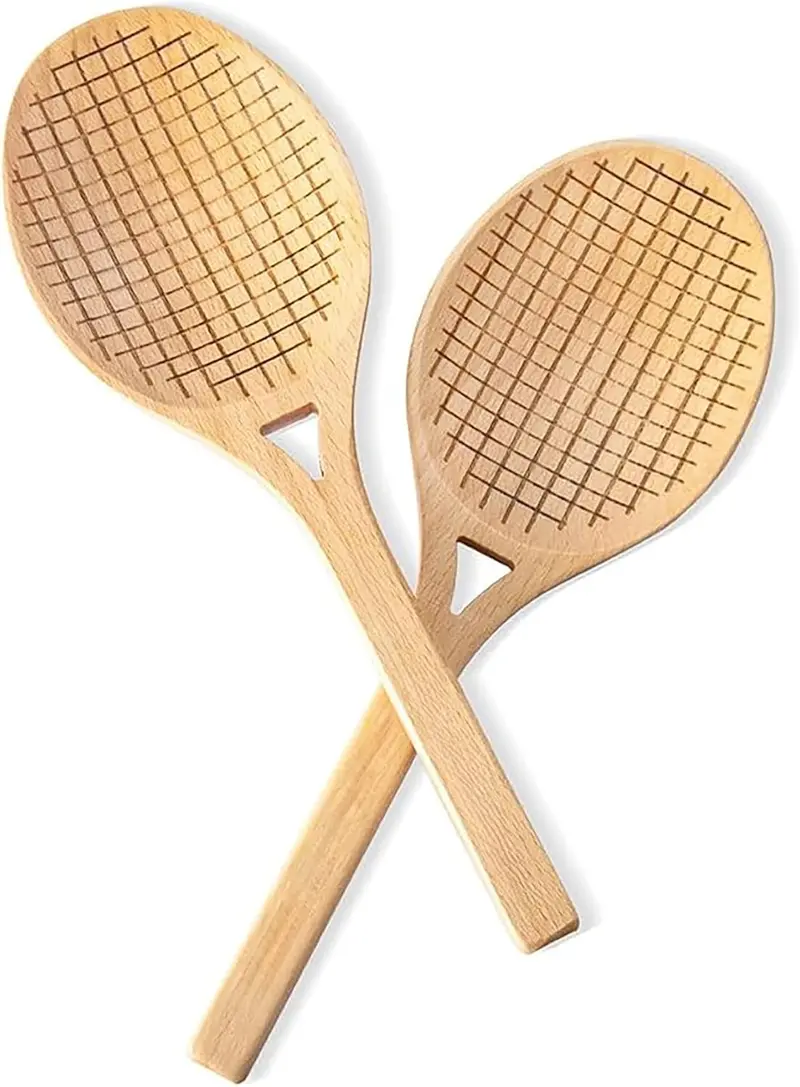 Tennis Racket–Shaped Salad Serving Set – 2-Piece Fox Run Design 1