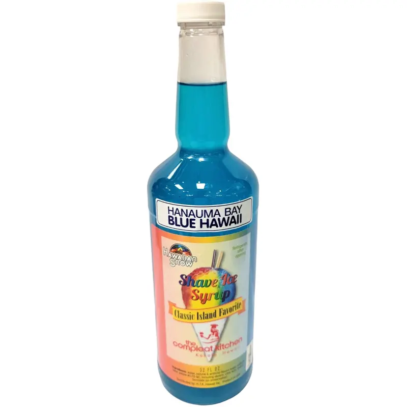 The Compleat Kitchen Shave Ice Syrup – Hanauma Bay Blue Hawaii Flavor 1