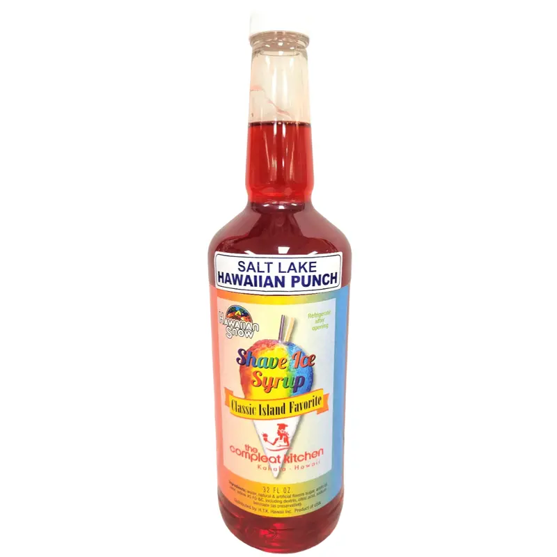 The Compleat Kitchen Shave Ice Syrup – Salt Lake Hawaiian Punch Flavor 1