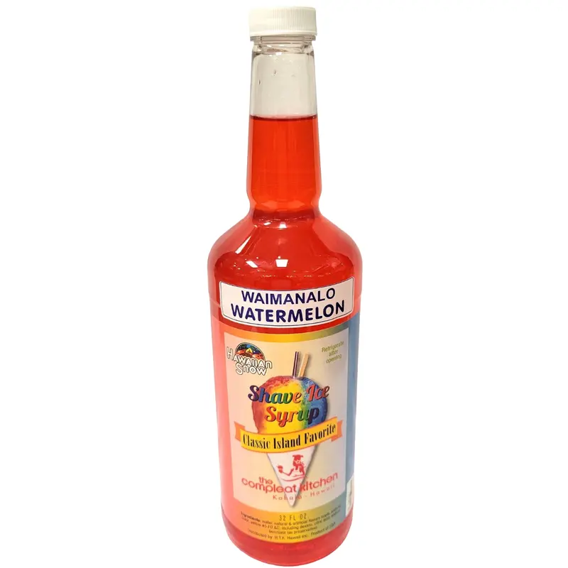 The Compleat Kitchen Waimanalo Watermelon Shave Ice Syrup 1