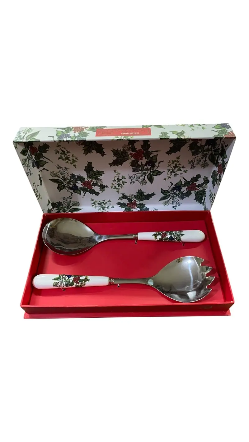 The Holly And The Ivy Portmeirion Christmas Salad Servers 1