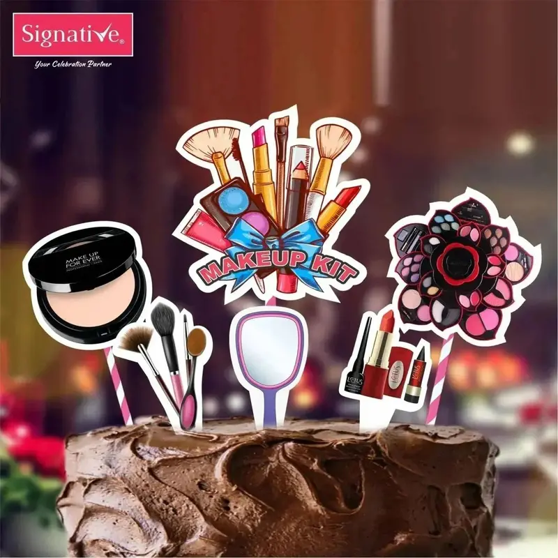 Themed Makeup Kit Cake Topper – Dt-2145 Design 1