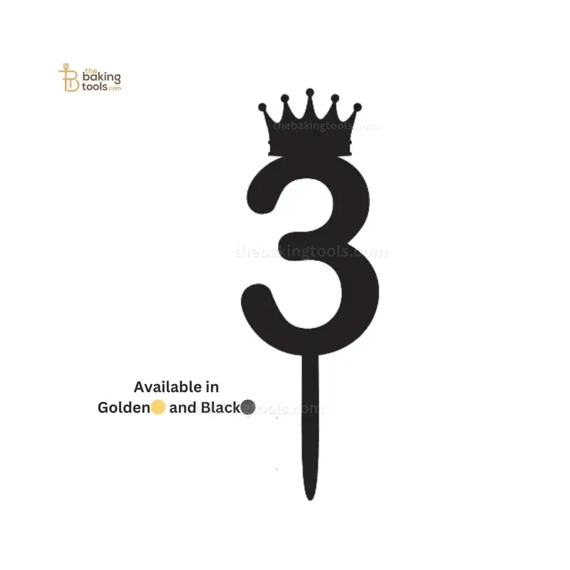Three Number Cake Topper – Refined Counting Decoration 1